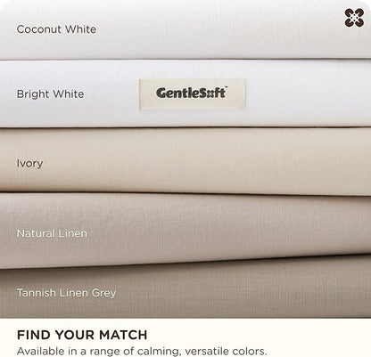 Bedsure Cotton Duvet Cover Full - Luxury Slub Weave 100% Cotton Duvet Cover Set, PureWoven Bedding Set with a Linen Like Textured, Easy Change, Natural Linen, 80" x 90"