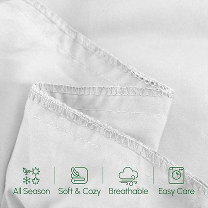 Elegant Comfort Luxury Ultra-Soft 1-Piece Body Pillowcase - 1500 Premium Hotel Quality Microfiber Double Brushed - Wrinkle Resistant, Body Pillowcase Size, White
