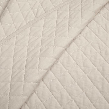 Lush Decor Ava Quilt Diamond Pattern Solid 2 Piece Oversized Bedding Blanket Bedspread Set - Twin-XL - Neutral