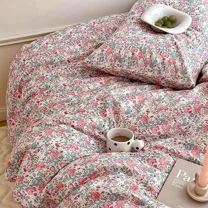 HighBuy Vintage Floral Comforter Set Full Size Rabbit Bedding Sets 3 Piece Full Comfy Soft Comforter with 2 Pillowcases,Bohemian Botanical Bedding Comforter Full for Teen Girls,Washable,Cozy