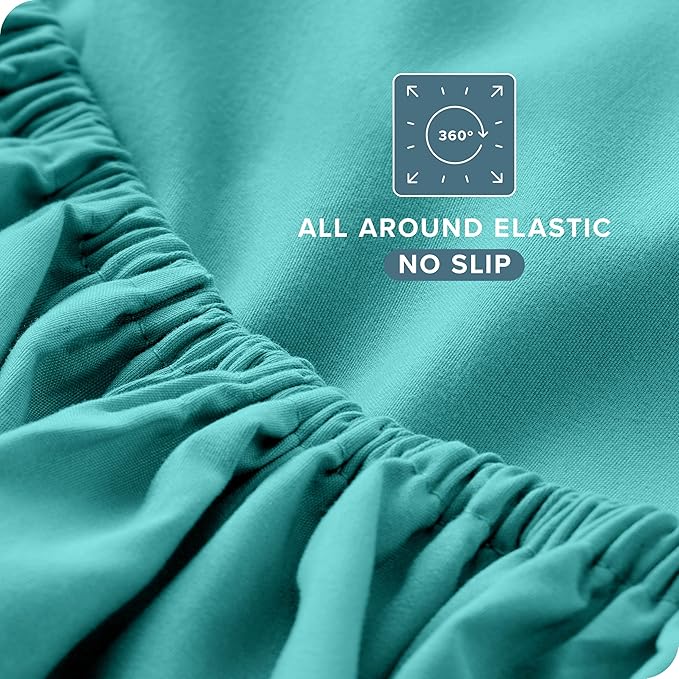 Bare Home Twin XL Sheet Set - 1800 Ultra-Soft Microfiber Twin Extra Long Bed Sheets - Double Brushed - Deep Pockets - Easy Fit - 3 Piece Set - Bedding Sheets & Pillowcases (Twin XL, Turquoise)