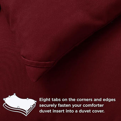 Bedsure Comforter Duvet Insert - Quilted Comforters Twin XL Size, All Season Duvet, GentleSoft Down Alternative Bedding Blanket, with 8 Tabs, Gifts for Women/Men, Red, Twin XL 92 x 68 Inches