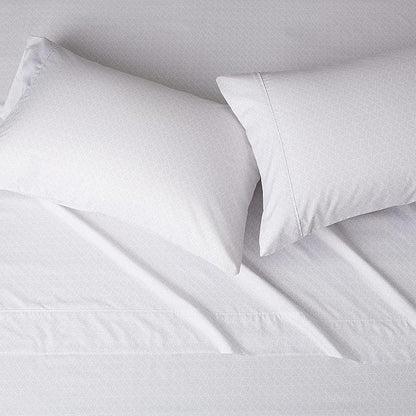 Amazon Basics Lightweight Super Soft, Wrinkle Free, Wrinkle Resistant Breathable Microfiber 4 Piece Bed Sheet Set With 14-Inch Deep Pockets, Full, Gray Crosshatch, Printed