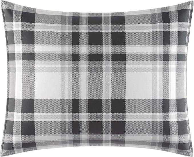 Eddie Bauer - Twin Comforter Set, Reversible Cotton Bedding with Matching Sham, Medium-Weight for Year Round Use, Dorm Essentials (Coal Creek Grey)