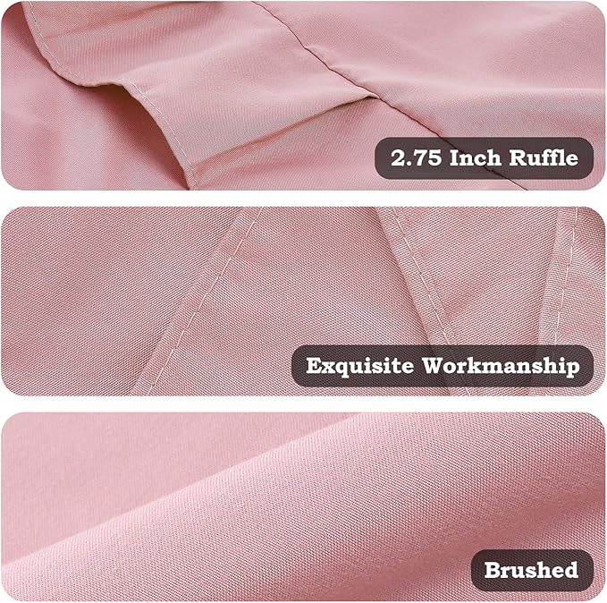 Ruffle Pillow Cases Queen Size Set of 2 – Soft Wrinkle Resistant Brushed Microfiber Ruffled Pillowcases –Envelope Pillow Shams Cover Festive Gift for Hotels, Guest Rooms 20x30 Inch (Pink)