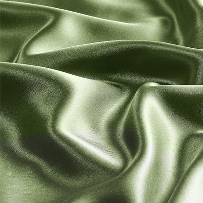 BEDELITE Satin Pillowcase with Zipper, Cedar Green King Size Pillow Cases Set of 2, Super Soft and Cooling Similar to Silk Pillow Cases, Gift for Women Men(20x36 Inches)