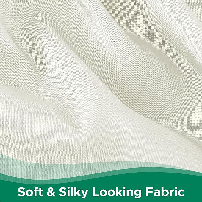 Biscaynebay Wrap Around Bed Skirts for Full & Full XL Beds 21" Long Drop, Ivory Adjustable Elastic Dust Ruffles Easy Fit Wrinkle Resistant Silky Luxurious Fabric Machine Washable
