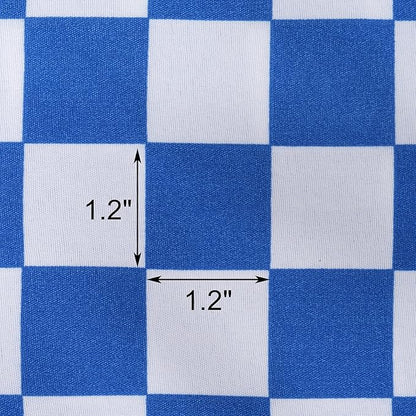 Best Season Queen Size Sheet Set 4 Piece -Microfiber Soft Durable Bedding Sheet Set,Deep Pocket,Stain,Fade & Wrinkle Resistant (Plaid Blue&White)