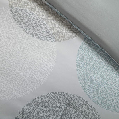 Madison Park Essentials Bed in a Bag Comforter, Vibrant Color Design All Season Down Alternative Cover with Complete Cotton Sheet Set, Full(78"x86"), Knowles, Circular Aqua, 9 Piece