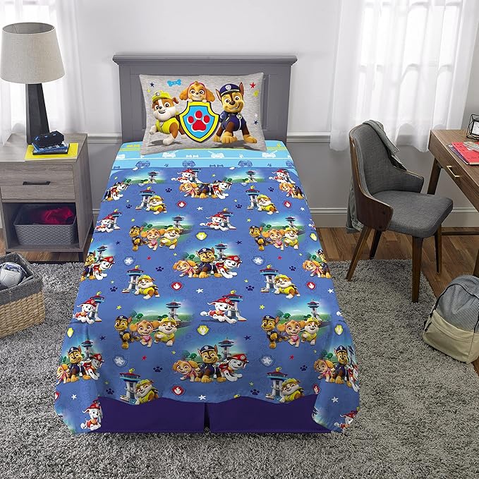 Franco Kids Bedding Super Soft Microfiber Sheet Set, Twin, Paw Patrol, (Officially Licensed Product) by Franco