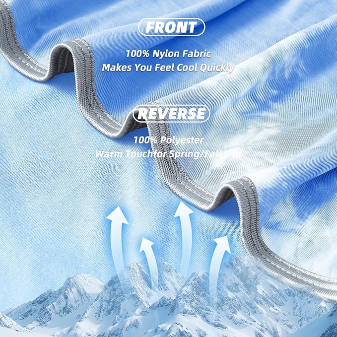 inhand Cooling Blanket Queen Size (90"x90"), Cooling Blankets for Hot Sleepers, Absorbs Heat to Keep Adults Cool for Summer Nights Sweats, Thin Cold Lightweight Blanket for Couch Bed, All Season Use