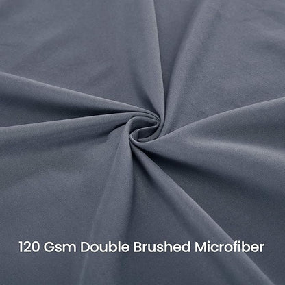SLEEP ZONE Ruffled Bed Skirts Twin Size, Anti-Static Bedskirt Dust Ruffles with 15 inches Tailored Drop, Easy Fit, Fade Resistant, Grey, Twin