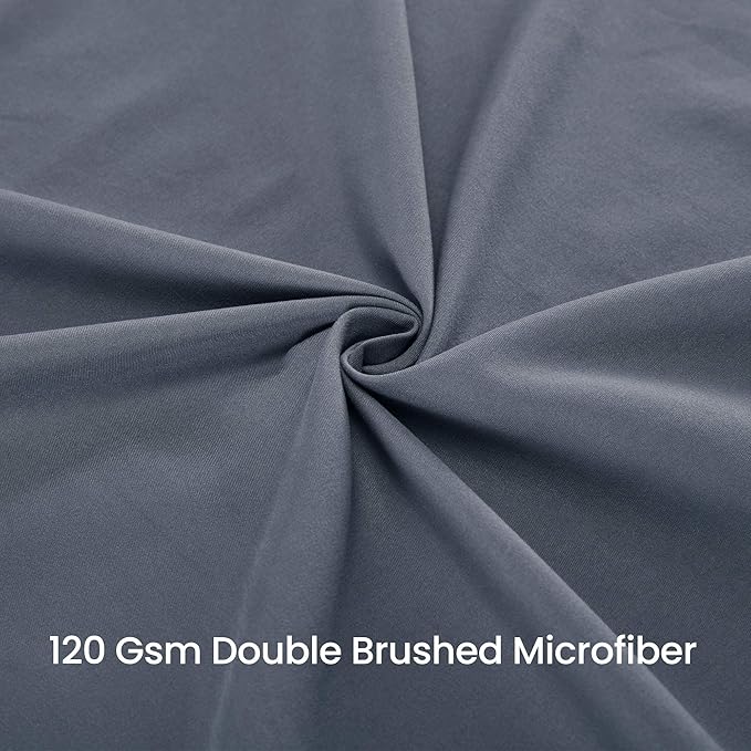 SLEEP ZONE Ruffled Bed Skirts Full Size, Anti-Static Bedskirt Dust Ruffles with 15 inches Tailored Drop, Easy Fit, Fade Resistant, Grey, Full