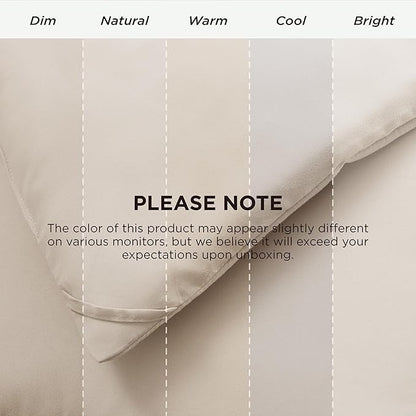Bedsure Comforter Duvet Insert - Quilted Comforters Full Size, All Season Duvet, GentleSoft Down Alternative Bedding Blanket, with 8 Tabs, Gifts for Women/Men, Linen, Full 86 x 82 Inches