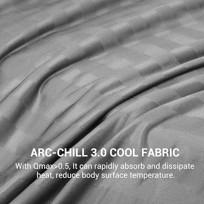 Elegear Revolutionary Cooling Blanket King, Absorbs Heat to Keep Body Cool for Night Sweats, Double Sided Arc-Chill 3.0 Cool Fiber Q-Max>0.5, Lightweight Summer Cold Blankets Sleeping 90“ x 108”
