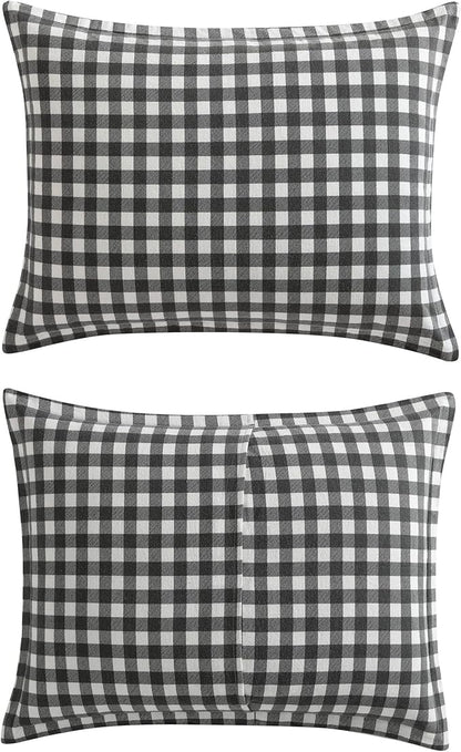 Eddie Bauer - King Comforter Set, Reversible Cotton Bedding with Matching Shams, Luxurious Bedding Set for Colder Months (Preston Grey, King)