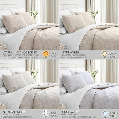 Southshore Fine Living, Inc. Full/Queen Quilt Bedding Set, Microfiber Quilts Queen Size, Coverlet, Stain & Pet Hair Resistant Bedding, Full Size Bedspread with 2 Pillow Shams, Natural Beige