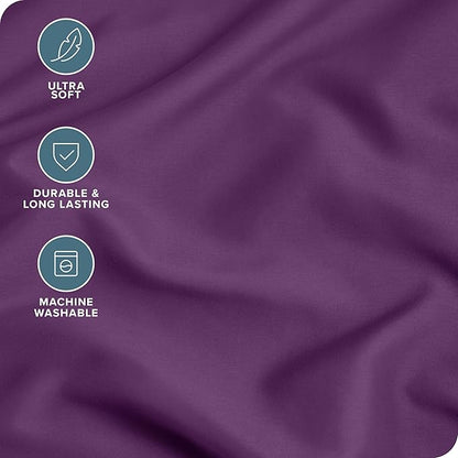 Bare Home Microfiber Plum King Pillowcases - 4 Pack, 20x40