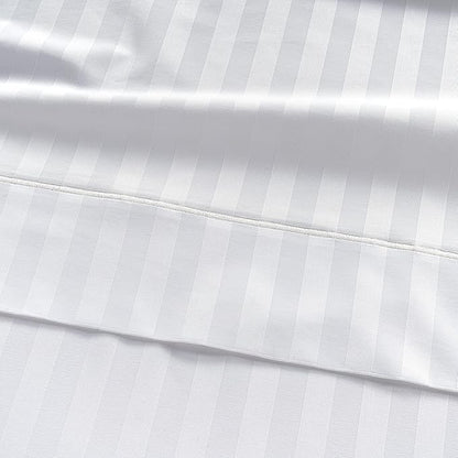 LANE LINEN 100% Egyptian Cotton Queen Sheets Set - Damask Bed Sheets 4 Piece for Size Deep Pocket 16" Fully Elasticized White