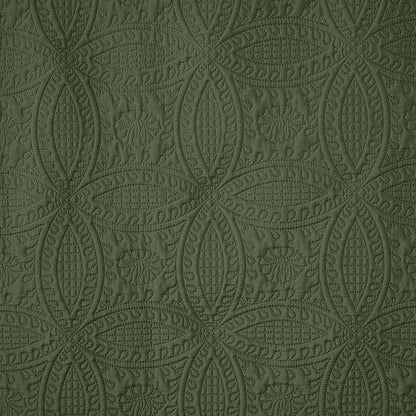 Chezmoi Collection Austin King Oversized Bedspread Set, 3-Piece Pinsonic Quilted Lightweight Microfiber Bedspread Coverlet, Olive Green | Oversized, Lightweight, Fade Resistant