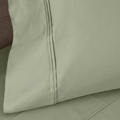 1200 Thread Count 100% Egyptian Cotton, Soft and Breathable, 2-Piece King Pillowcase Set Solid, Sage