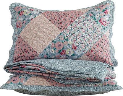 HoneiLife Quilt Set Queen Size - Quilted Bedding Sets 3-Pieces,Microfiber Quilt Sets Lightweight Bedspreads Retro Bed Cover Coverlets for Queen Bed