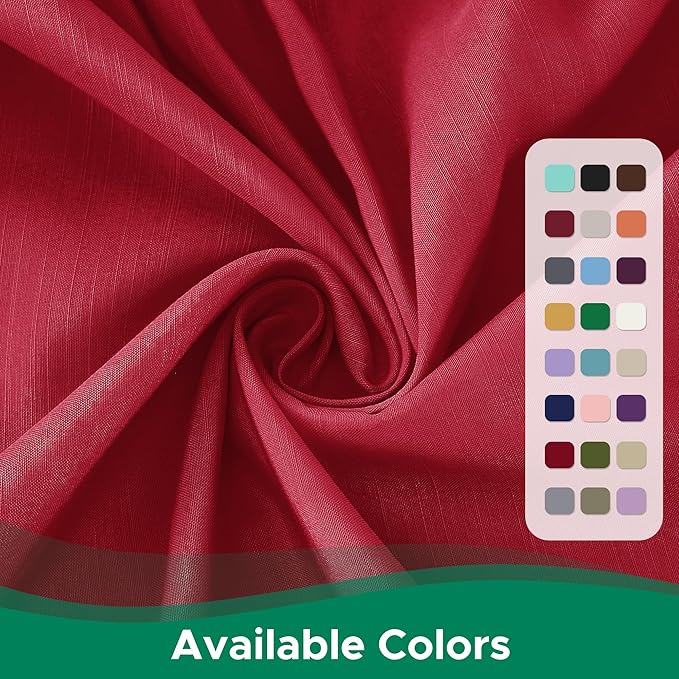 Biscaynebay Wrap Around Bed Skirts for King & Cal King Beds 18" Drop, Red Adjustable Elastic Dust Ruffles Easy Fit Wrinkle Resistant Silky Luxurious Fabric Machine Washable