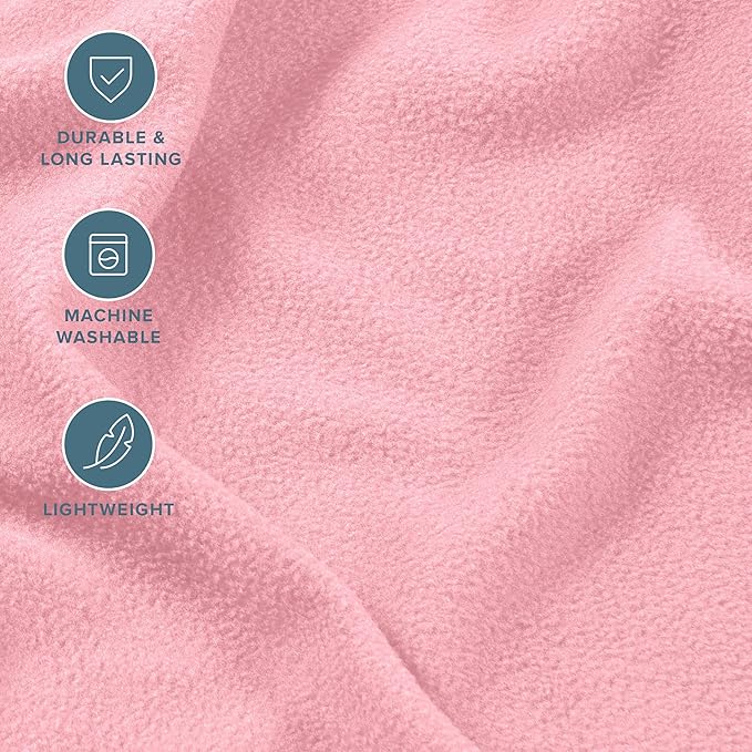 Bare Home Super Soft Fleece Sheet Set - King Size - Extra Plush Polar Fleece, No-Pilling Bed Sheets - All Season Cozy Warmth (King, Light Pink)