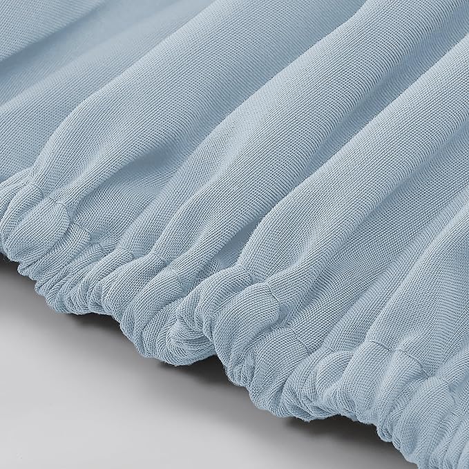 Modern Threads Soft Microfiber Solid Sheets - Luxurious Microfiber Bed Sheets - Includes Flat Sheet, Fitted Sheet with Deep Pockets, & Pillowcases Blue Mist Twin