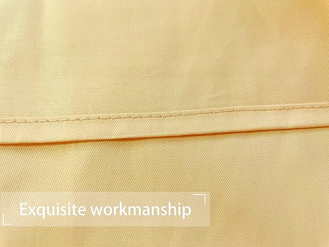 iMaylex Soft 100% Egyptian Cotton Zipper Closure Pillowcases, Cozy and Lightweight Pillow Case, Set of 2, Apricot, King, 20" x 36"