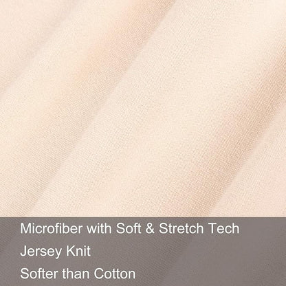 2-Pack Stretch Pillow Cases - Jersey Knit & Ultra Soft Envelope Closure Pillowcases T-Shirt Like Microfiber Blend - Suitable for Queen or Standard Size Set of 2, Pink
