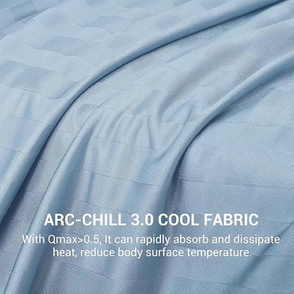 Elegear Revolutionary Cooling Blanket Queen, Absorbs Heat to Keep Body Cool for Night Sweats, Double Sided Arc-Chill3.0 Cooling Fiber Q-Max>0.5, Lightweight Summer Cold Blankets for Sleeping 79“ x 86”