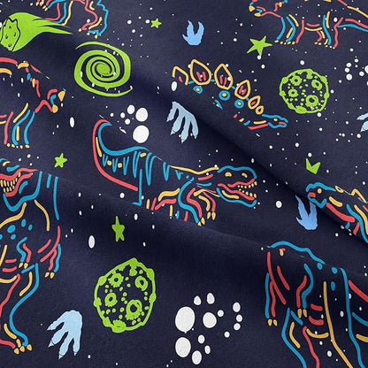 NINENINE Dinosaur Bedding Sets for Boys Kids,Dark Blue Retro Dinosaur Comforter Set,Queen Size Comforter Sets for Kids,with 1 Comforter 2 Pillowcases