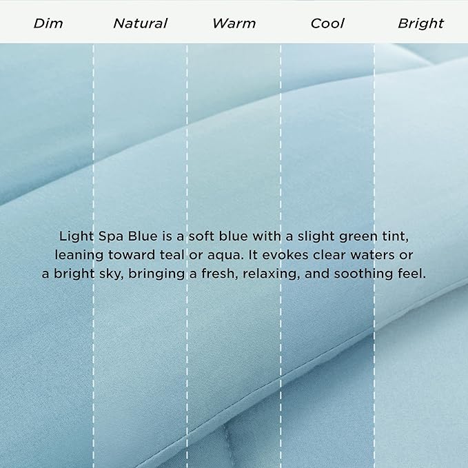 Bedsure Comforter Duvet Insert - Quilted Comforters Twin Size, All Season Duvet, GentleSoft Down Alternative Bedding, with 8 Tabs, Gifts for Women/Men, Light Spa Blue, Twin 88 x 68 Inches