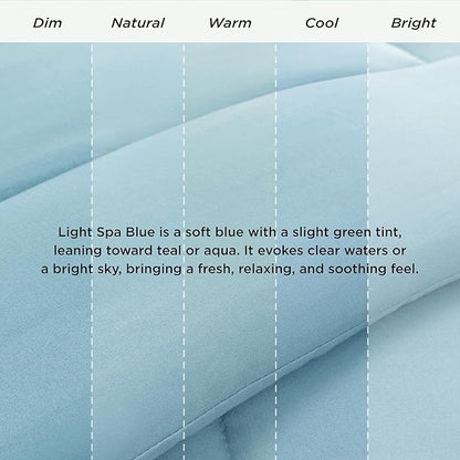 Bedsure Comforter Duvet Insert - Quilted Comforters King Size, All Season Duvet, GentleSoft Down Alternative Bedding, with 8 Tabs, Gifts for Women/Men, Light Spa Blue, King 90 x 102 Inches