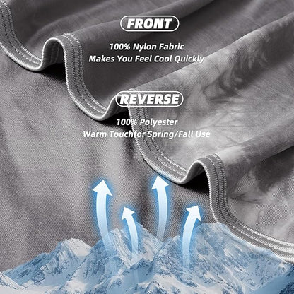 inhand Cooling Blanket Twin Size (60"x80"), Cooling Blankets for Hot Sleepers, Absorbs Heat to Keep Adults Cool for Summer Nights Sweats, Thin Cold Lightweight Blanket for Couch Bed, All Season Use