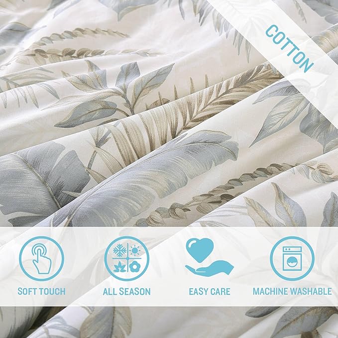 Tommy Bahama - Queen Comforter Set, Reversible Cotton Bedding with Matching Shams, Super Soft Bedding Set (Bakers Bluff Blue, Queen)