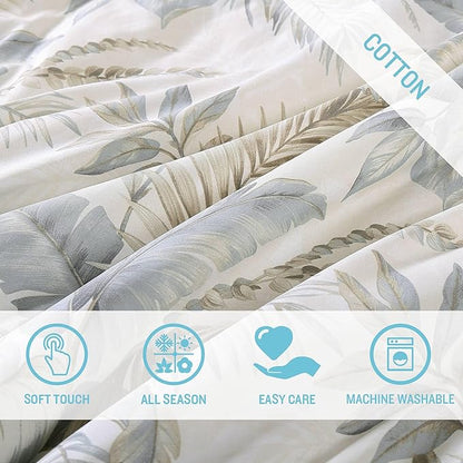 Tommy Bahama - Queen Comforter Set, Reversible Cotton Bedding with Matching Shams, Super Soft Bedding Set (Bakers Bluff Blue, Queen)