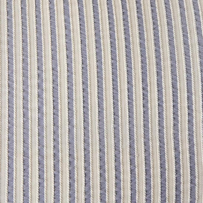 Striped Comforter Queen Blue Soft Luxury Washed Microfiber Jacquard 3 Pieces Bedding, White Blue Vertical Ticking Stripes Pattern Comforter with 2 Pillowcases Breathable Durable Comfy