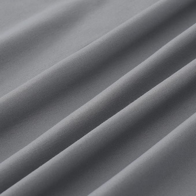 Modern Threads Soft Microfiber Solid Sheets - Luxurious Microfiber Bed Sheets - Includes Flat Sheet, Fitted Sheet with Deep Pockets, & Pillowcases Stone Full