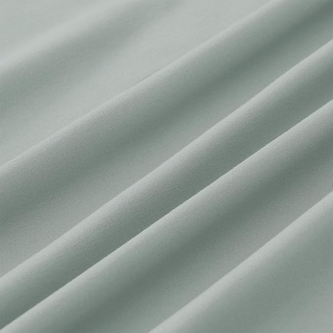 Modern Threads Soft Microfiber Solid Sheets - Luxurious Microfiber Bed Sheets - Includes Flat Sheet, Fitted Sheet with Deep Pockets, & Pillowcases Smoke Queen