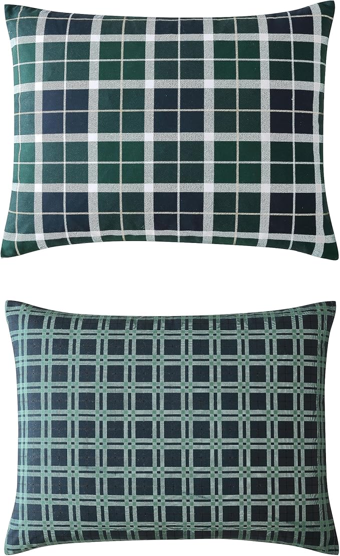 Nautica - Twin/Twin XL Comforter Set, Ultra Soft Bedding with a Woven Textured Feel, Medium Weight for Year Round Comfort, 2 Piece Bed Set with Matching Pillowcase (Northsail Plaid Navy)