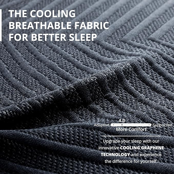 MLILY EGOHOME 14 inch Hybrid King Mattress, Memory Foam Pocket Spring Mattress with Cooling Cover, Bed in a Box, CertiPUR-US Certified, Made in USA, 76”x80”x14” Black