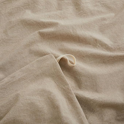 LOVQUE Linen Grey Duvet Cover Full Size, 100% Washed Cotton Linen Like Bedding Set with Zipper Closure (No Comforter), 80x90 Inches