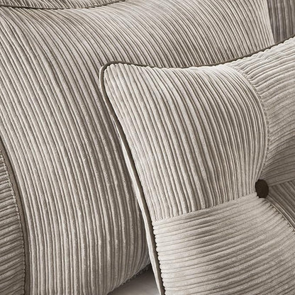Madison Park Cozy Comforter Set Casual Blocks Design All Season, Matching Bed Skirt, Decorative Pillows, Cal King(104"x92"), Dallas Corduroy, Taupe Brown, 7 Piece