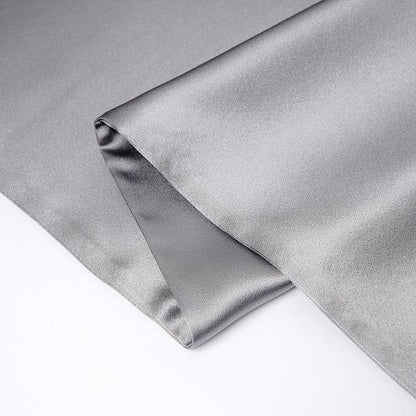 ZIMASILK 100% Pure Mulberry Silk Pillowcase for Hair and Skin Health,Soft and Smooth,Both Sides Premium Grade 6A Silk,600 Thread Count,with Hidden Zipper,1pc (Queen 20''x30'',Silver Grey)