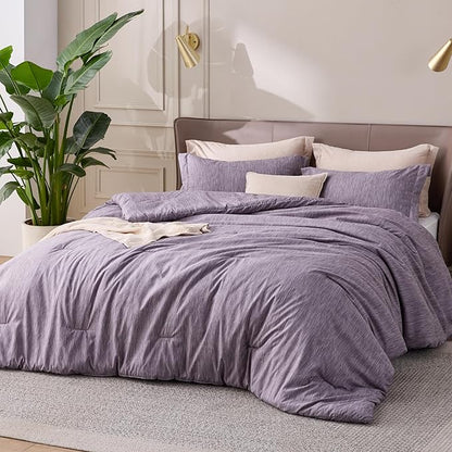 Bedsure Full Comforter Set - Dark Red Soft Bedding for All Seasons, Cationic Dyed Bed Set, 3 Pieces, 1 Full Size Comforter (82"x86") and 2 Pillow Shams (20"x26"+2")