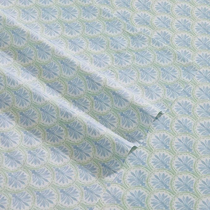 Tommy Bahama - Queen Sheet Set, Crisp & Cool Cotton Percale Bed Sheets, Deep Pockets, Coastal Bedding with Matching Fitted Sheet & Pillowcases (Coastal Bay Blue)