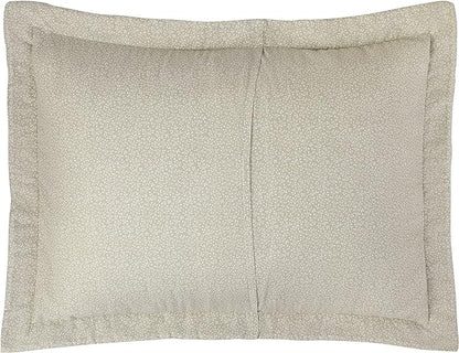 Laura Ashley Home - Amberley Collection - Quilt Set - 100% Cotton, Breathable & Lightweight, Reversible Bedding, Pre-Washed for Added Softness, Queen, Biscuit