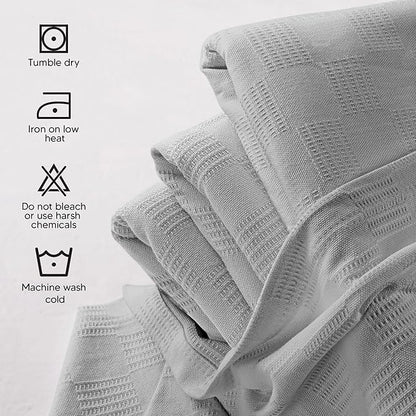 Utopia Bedding Cool Grey 100% Cotton Blanket [Twin Size - 90x72 Inch] Lightweight, Soft and Breathable Thermal Blanket for All Seasons